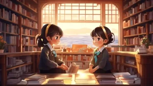 夕阳余晖中的深情凝望