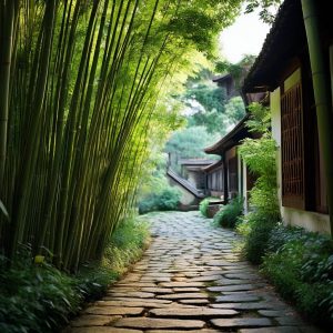 夕阳余晖下的温暖画卷