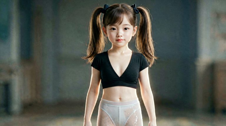 双马尾少女，柔光精致面容